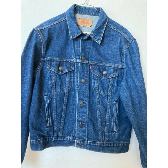 Vtg LEVI'S Trucker Denim Jacket Sz 44 Blue 70506-0216 USA Red Tab Excellent - Picture 1 of 9